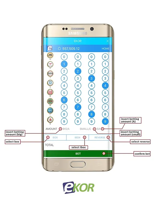 Ekor Bet 2 amount and betting mode controls