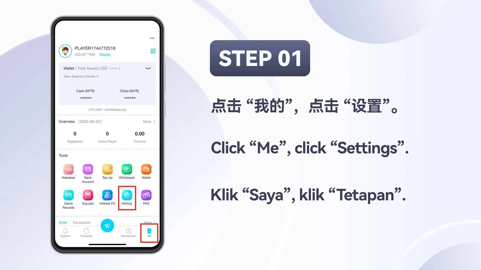 WINBOX Telegram mobile bind telegram to an existing account step 1