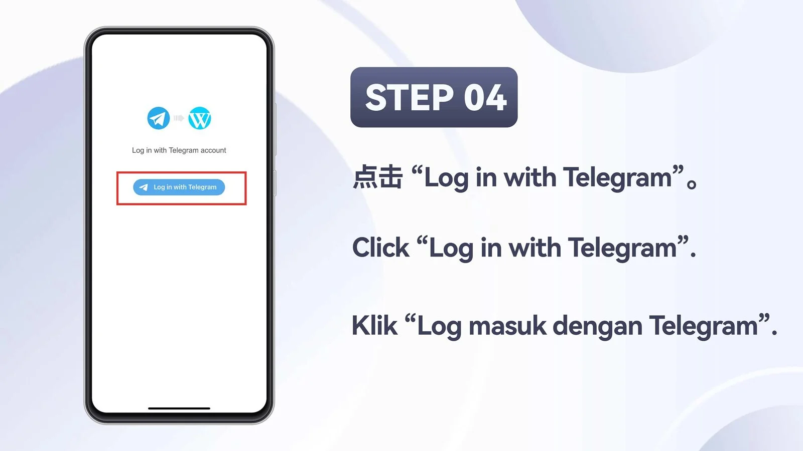 WINBOX Telegram mobile bind telegram to an existing account step 4