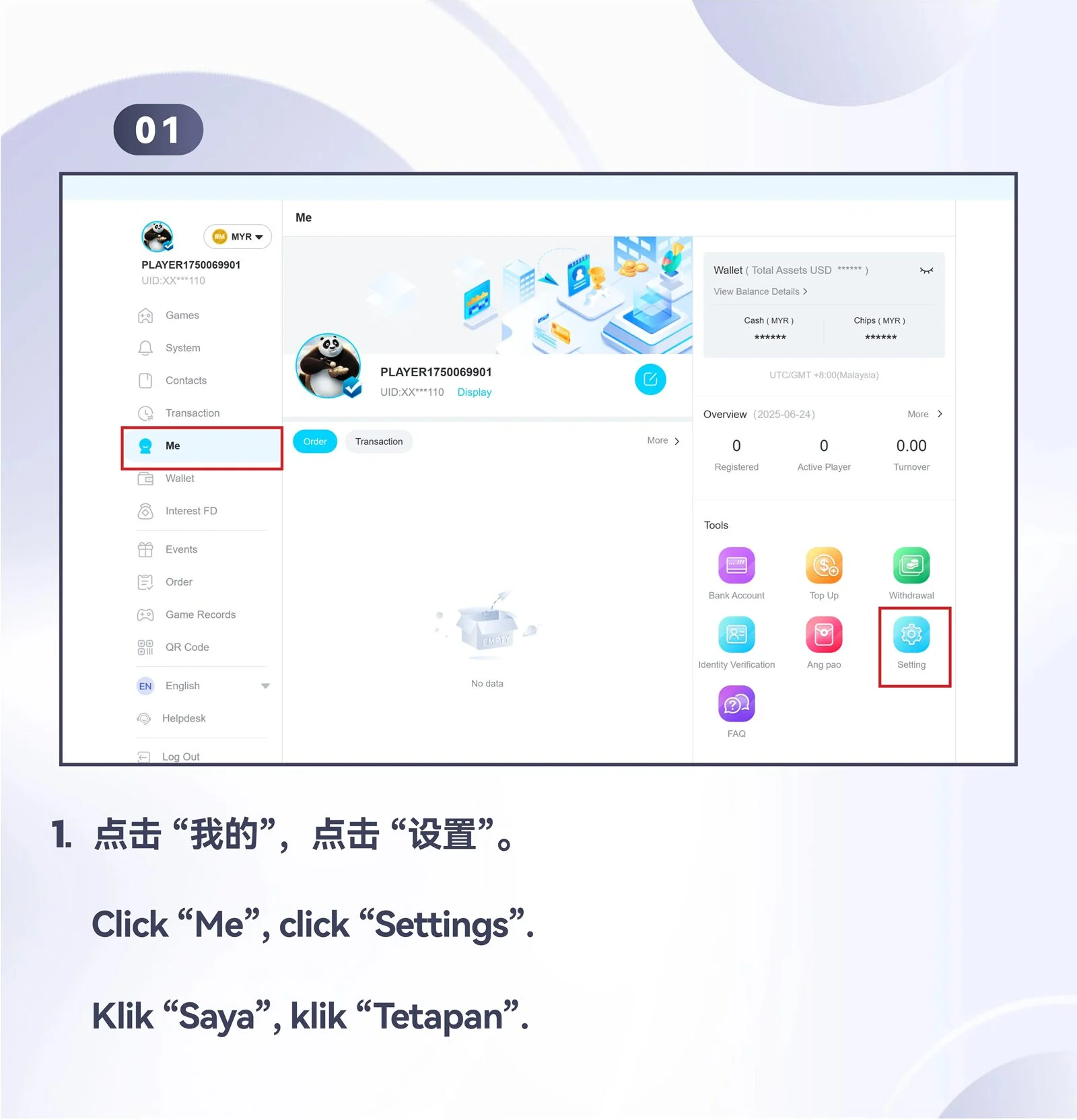 WINBOX Telegram desktop bind telegram to an existing account step 1