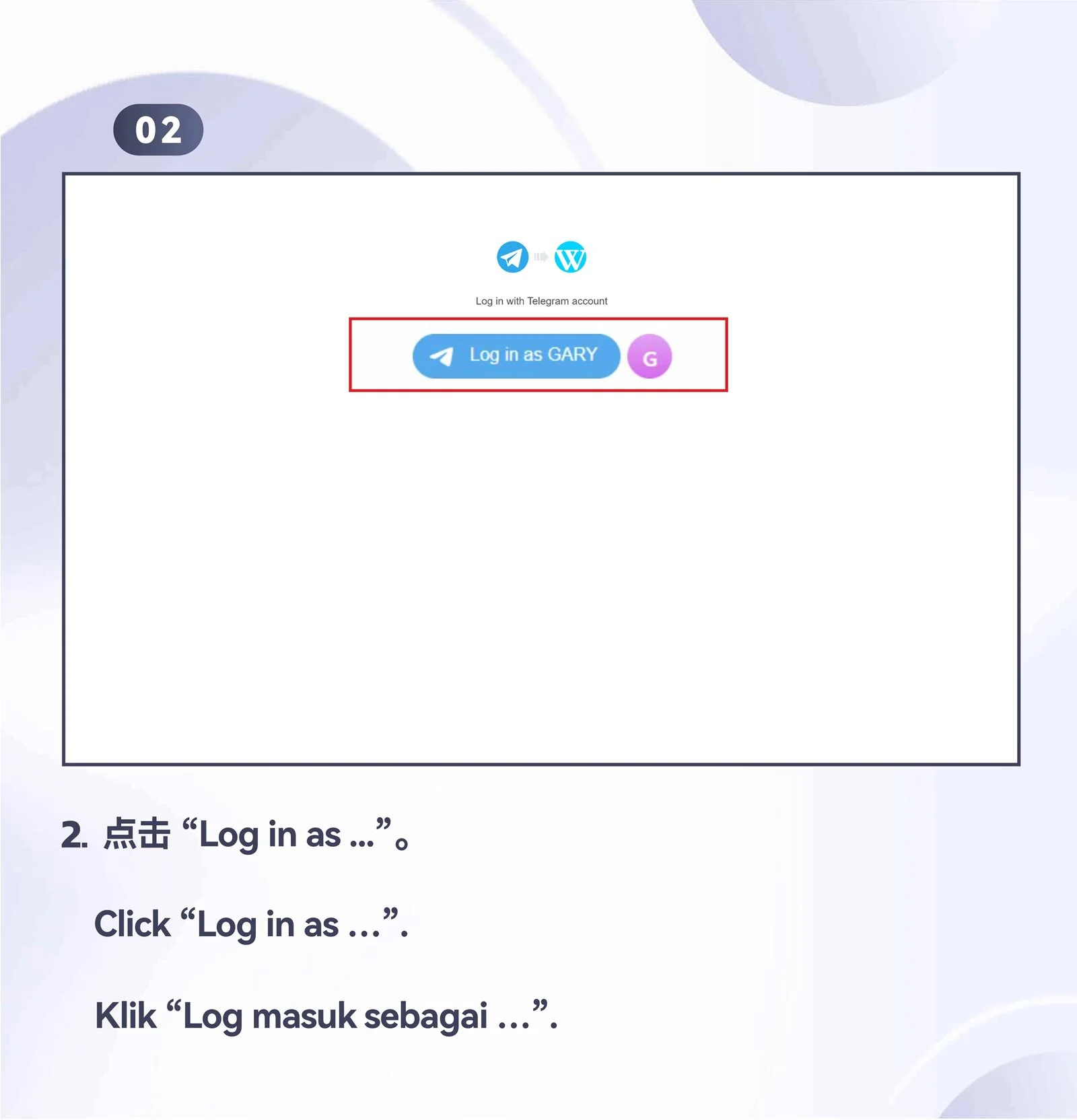 WINBOX Telegram desktop log in with telegram step 2