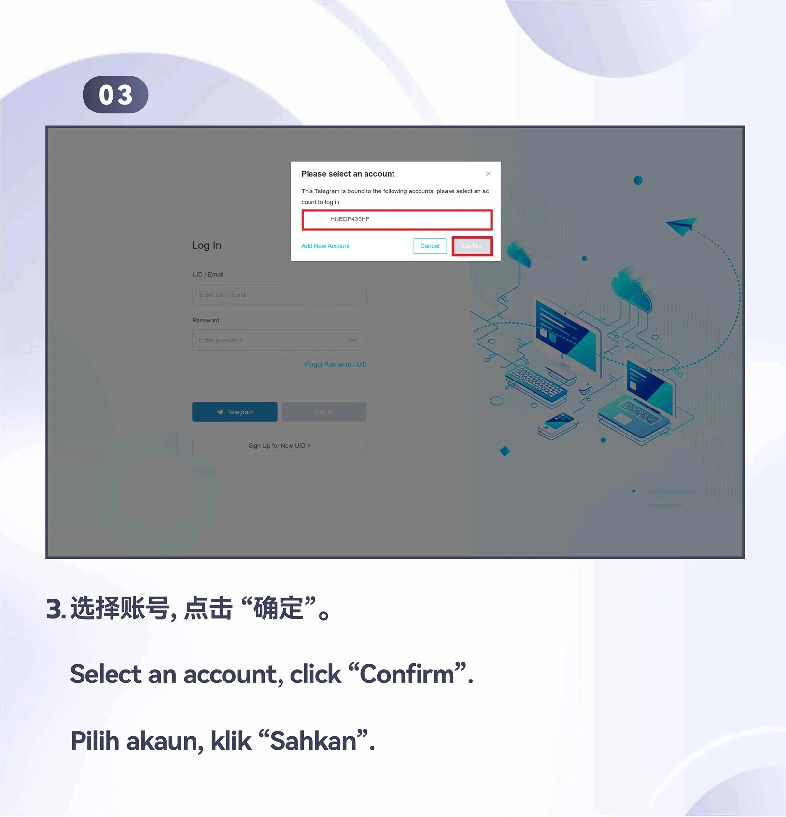 WINBOX Telegram desktop log in with telegram step 3