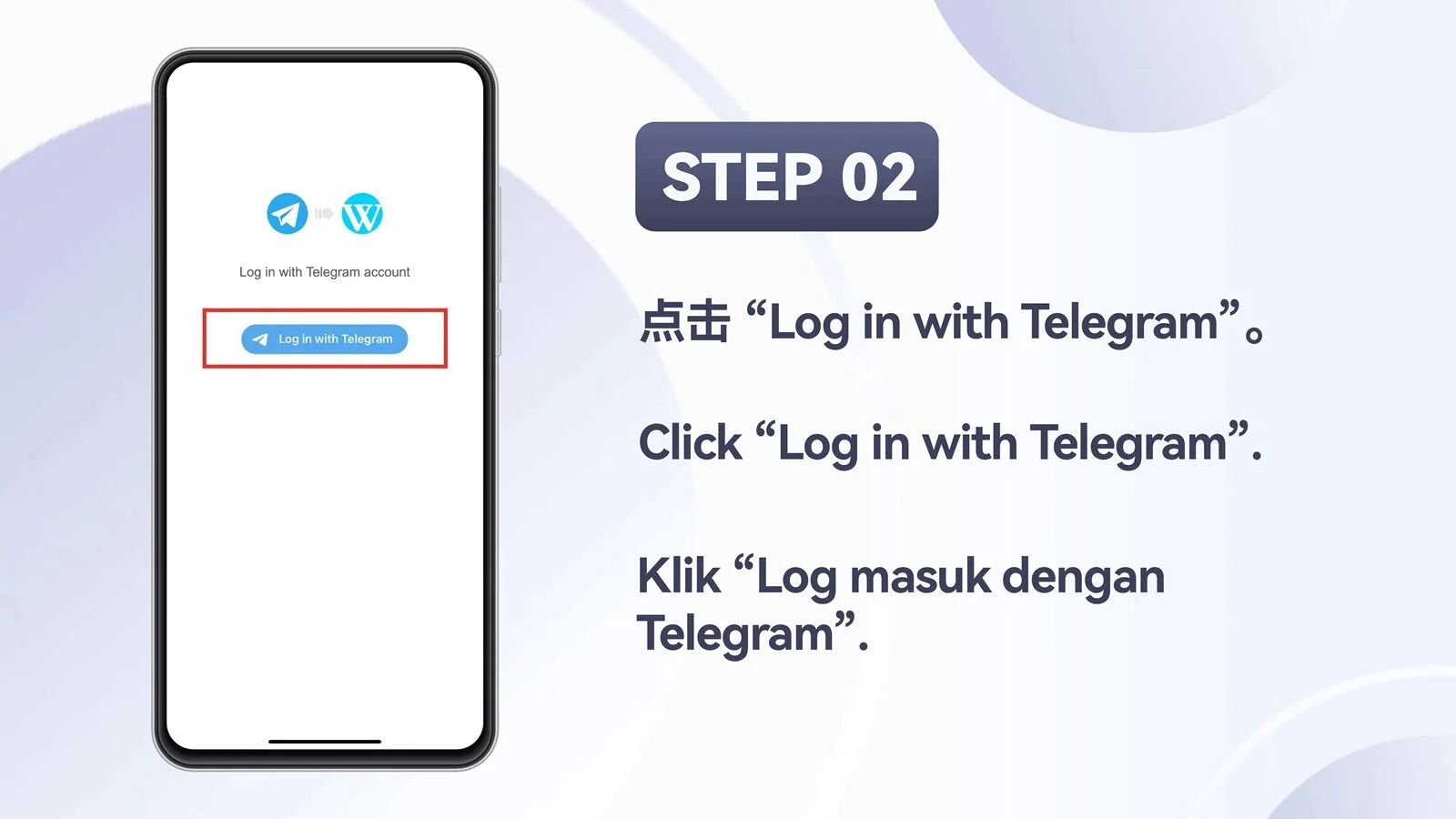 WINBOX Telegram mobile register an account with telegram step 2