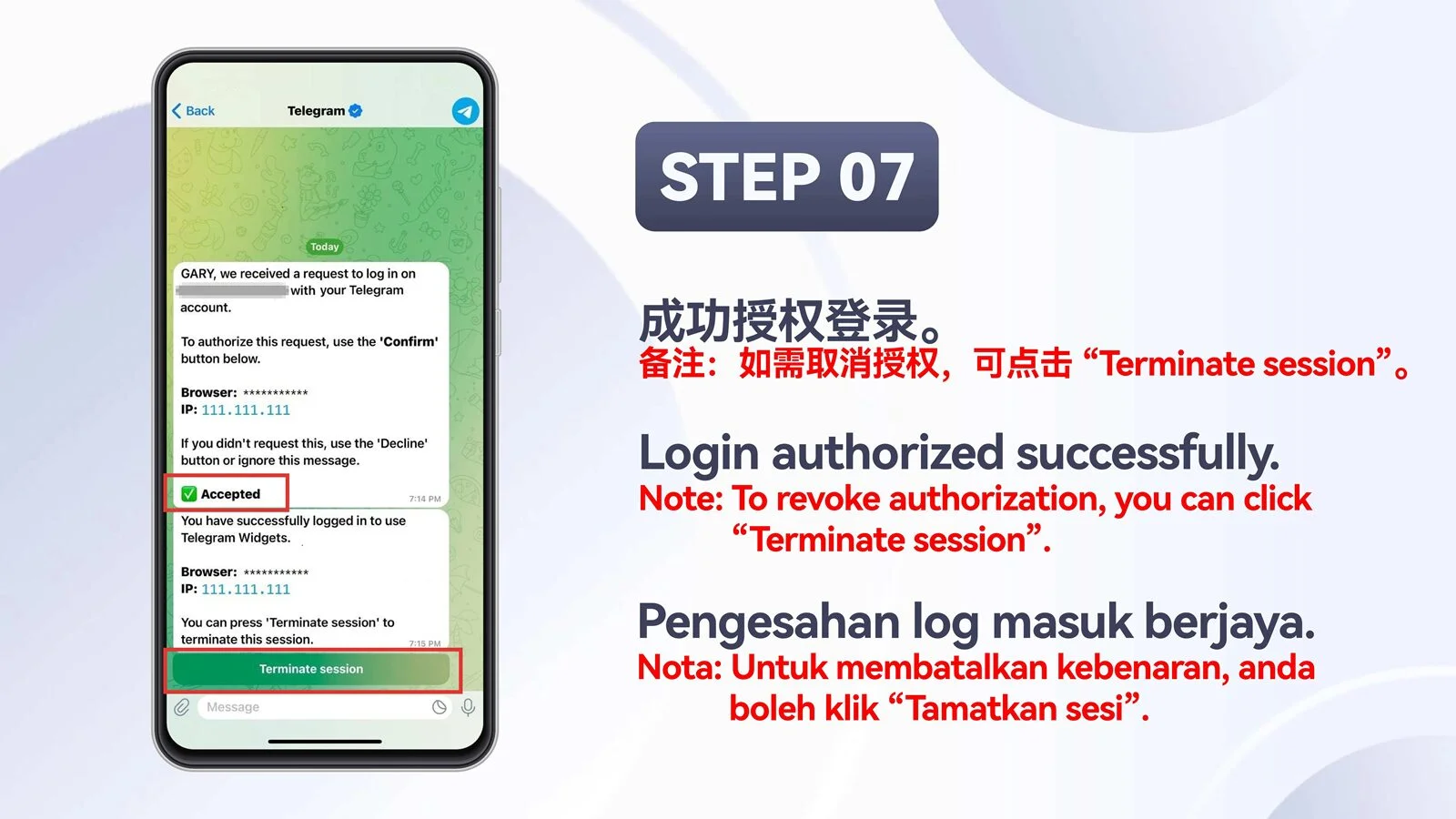 WINBOX Telegram mobile register an account with telegram step 7