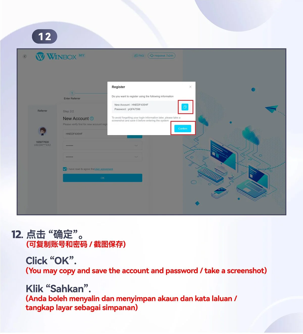 WINBOX Telegram desktop register an account with telegram step 12