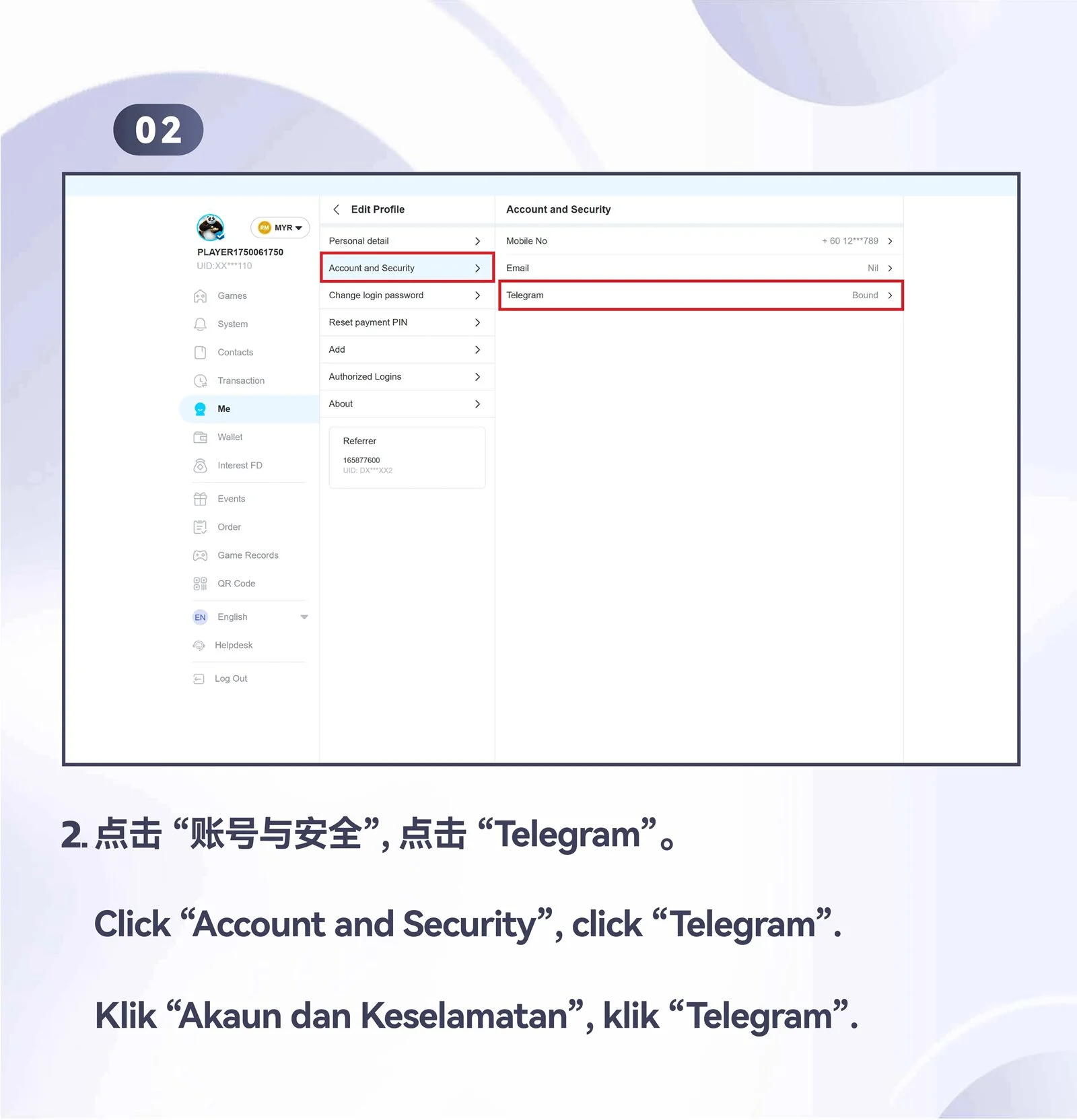 WINBOX Telegram desktop unbind telegram from your account step 2