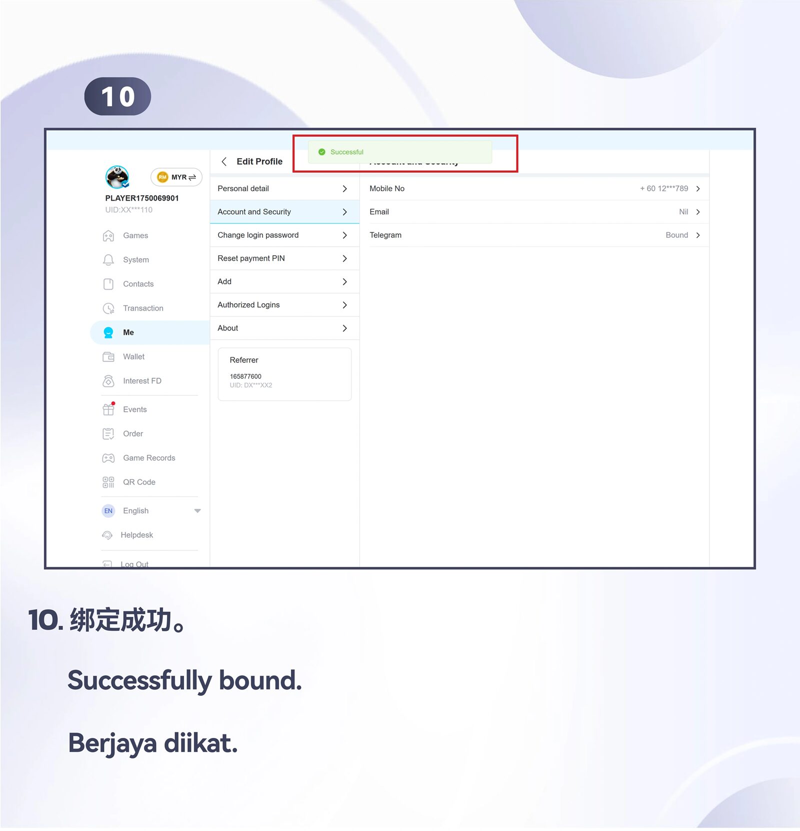 Winbox Bind Telegram 67 Winbox_Binding_With_Telegram(PC)_Step_10